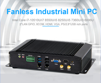 Mini PC industriel sans ventilateur Mini Tree Core I5 7200U I3 7020U Carte SIM intégrée Micro ordinateur PC 6COM 8USB GPIO LPT 3G/4G WiFi
