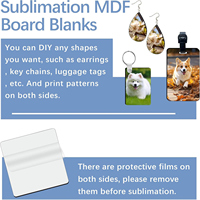 Plaques vierges en MDF pour sublimation personnalisée, feuilles de carton rigide blanc double face avec revêtement, 12 x 12 pouces, pour transfert thermique et projets DIY