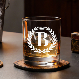 Cadeau de mariage personnalisé, ensemble de verres à l'<span class=keywords><strong>ancienne</strong></span>, gravure personnalisée, sans plomb, base épaisse, 350 ml, verre à spiritueux de luxe pour homme, père - Product Image 1