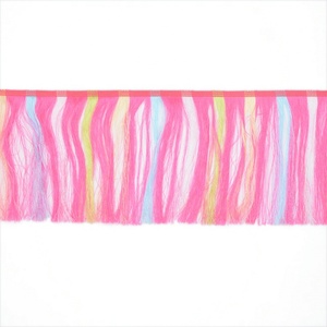 Bán Buôn 10Cm 15Cm 30Cm Đầy Màu Sắc Dài Chainette Lụa Rayon <span class=keywords><strong>Fringe</strong></span> Trims Cho Quần Áo - Product Image 6