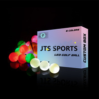 Balles de golf LED à haute réactivité et longue durée de vie, brillent la nuit, plusieurs logos personnalisés, commande en gros de balles de golf LED