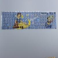 Vente en gros, conception personnalisée, hologramme en PVC, autocollants moelleux décoratifs pour clavier de cahier