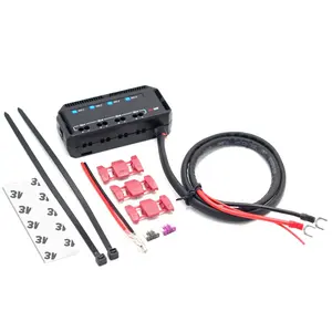 12V Fuse Block, Universal 20A Motorcycle Fuse Relay Box Kit with LED Warning Indicator 4 Circuits, Fuse Box Battery