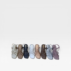 Sandales élégantes marron à talon carré et brides pour femme, chaussures de mode à bout ouvert, idéales pour les soirées et le quotidien, talons confortables - Product Image 5