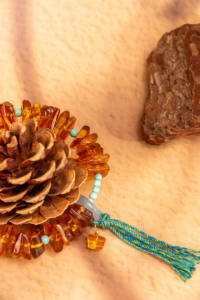 Wholesale Classic <b>Fashion</b> Jewelry Golden Pine Charm Women Beaded <b>Bracelet</b> Gemstones Couple <b>Bangle</b> - Product Image 2