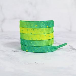 Cordones Planos de Poliéster Verde Lima Modernos con Diseño Floral de Flores Coloridas, Cordones Personalizados para Zapatillas Deportivas de Mujer y Hombre - Product Image 6