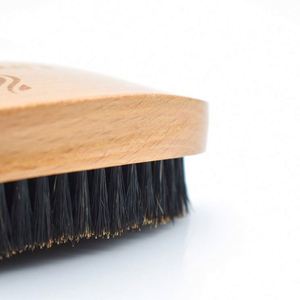 Wooden Boar Bristle <b>Beard</b> Cleaning Brush Natural Wood Men's Grooming Brush for Facial Hair <b>Care</b> - Product Image 5