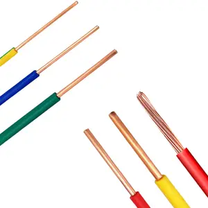 18/17/15/13/11/9/7 Awg 1Meter BV Single Core Hard Wire Home Improvement Household Wire PVC Sheathed Pure Copper Core Cable