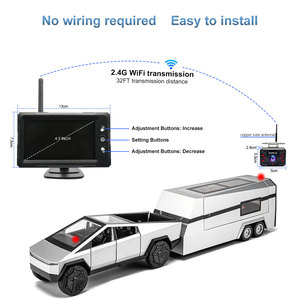 4.3 Inch <strong>Wireless</strong> Backup <strong>Camera</strong> Kit - IP69 Waterproof <strong>Rear</strong> <strong>View</strong> System with LCD <strong>Monitor</strong> &amp; Night Vision for Car SUV Van - Product Image 2