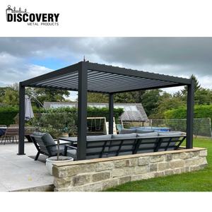 Pergola en aluminium 4x3 4x4 <span class=keywords><strong>6x3</strong></span> avec toit à lames et système d'éclairage à LED pour patio ou terrasse - Product Image 5