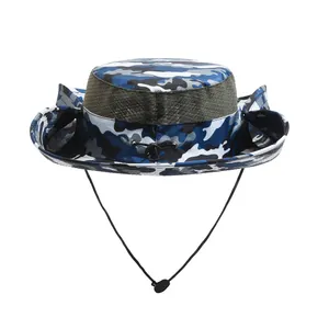 Hot Sale Wide Brim Boonie Safari Hat Wholesale Mesh Boonie Hat Tactical Jungle Bucket Hat