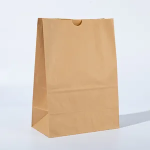 Oil Proof Popcorn Food Grade Pack Bread Craft Kraft Paper Bag, Kraft Paper Bag For Donut Bread Food Pack