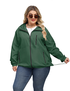 Imperméable à capuche pour femmes de <span class=keywords><strong>grande</strong></span> <span class=keywords><strong>taille</strong></span> à la mode en gros-<span class=keywords><strong>Veste</strong></span> de <span class=keywords><strong>randonnée</strong></span> extérieure pliable et légère, personnalisée en vrac - Product Image 3