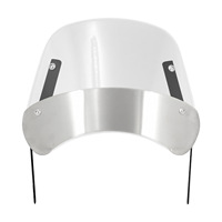 Pare-brise de moto de style vintage, anti-rayures, en PC, pare-vent en métal et plastique, installation facile, universel 6,5/9,45 pouces