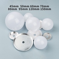 Abat-jour PC avec couvercle d'ampoule hémisphérique en PVC Base en aluminium Publicité Miroir Lampe Maison LED Éclairage Accessoires