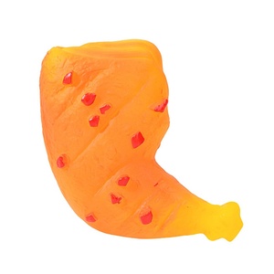 Set di giocattoli per animali domestici cigolanti-hamburger di gomma realistico, coscia di pollo, carota per cani-giocattoli da masticare interattivi per cuccioli e cani di piccola taglia - Product Image 5