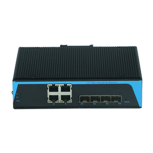 พอร์ตออปติคอล SFP 10G จำนวน 4 พอร์ต และพอร์ตไฟฟ้าแบบปรับได้ Base-T 10M/100M/1000M/2500M จำนวน 4 พอร์ต สวิตช์เกรดอุตสาหกรรม สวิตช์ 2.5gb - Product Image 1