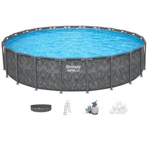 Bestway 561JZ/561JY/561JYE APX 365 <span class=keywords><strong>Piscine</strong></span> familiale à cadre hors sol ronde 6.71 m X 1.32 m en PVC - Product Image 1