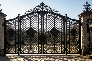 Portails en fer forgé coulissants de sécurité <span class=keywords><strong>pour</strong></span> allée de maison, portails automatiques principaux en fer forgé battants – Nouveauté - Product Image 4