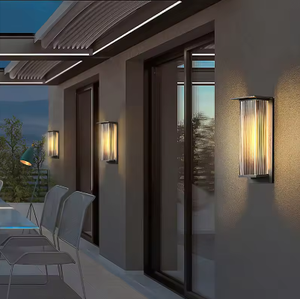 Zeal Lighting apliques decoración exterior lineal pared solar jardín luces LED impermeable al aire libre lámparas de pared - Product Image 3