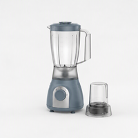Blender de table électrique de luxe 350W, 4 lames, 2 vitesses, pot en plastique de 1,5L, broyage total pour usage domestique en cuisine
