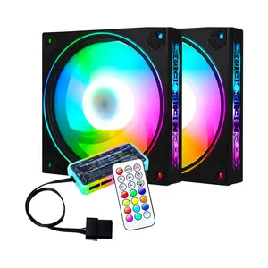 High Speed 'Silent 12V Fan Rgb Computer Coole 120Mm Ventilador Pc Case Met Controller Remote Set Voor Gaming