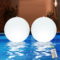 Lumière de piscine Lumière RGB Sphère illuminée en extérieur Étanche LED Boule flottante