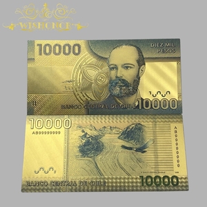 2026 5 Tipos de Billetes de Banco de Chile, Billete de <span class=keywords><strong>Peso</strong></span> en Oro de 24K para Colección - Product Image 5