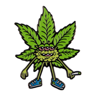 Imagen de logotipo de marca de planta de semillas Good Vibes Boutique Cool T-shirts Shop Accessories Bag Pin Diseño de tabaco personalizado Pin de esmalte duro
