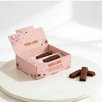 Boîte cadeau personnalisée jetable pour chocolats, emballage en carton ondulé, présentoir de comptoir pour supermarché, boîte pour cadeau