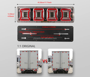 46cm LED araç kamyon arka lambası arka işık dur fren lambaları römork kamyon işık Van anahat Marker için sinyal açın DC12-24V TL7 - Product Image 5
