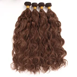 14-24 Zoll kastanien brauner Haars chuss 100% menschliche russische Haar verlängerungen natürliches menschliches Haar bündel