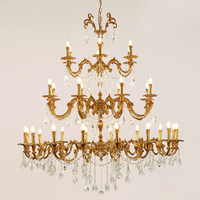 Jewellerytop Intérieur Décoratif Suspendu Bronze Pendentif Lumière Salon Salle À Manger Antique Laiton Bougie Lustre