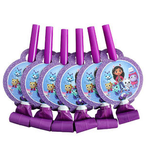 <span class=keywords><strong>D</strong></span>écoration de fête <span class=keywords><strong>d</strong></span>'anniversaire Gabby DoIIhouse Cats, ballons, vaisselle jetable, figurines de la maison de poupée Gabby, assiettes, serviettes de fête pour enfants - Product Image 6