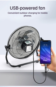 Ventilatore da Pavimento Ricaricabile 12/14 Pollici, 12V ad Alta Velocità con 5 Pale, Ventilatore Portatile <span class=keywords><strong>in</strong></span> <span class=keywords><strong>Metallo</strong></span> per Casa, Ufficio e Campeggio - Product Image 4