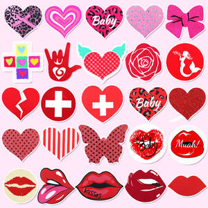 Décoration de luxe Sexy seins rouges Pasties personnalisés femme mamelon Pasties fantaisie sein adhésif mamelon couverture autocollants - Product Image 2