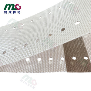 Minsen White Perforated <b>PTFE</b> Conveyor Belt Heat Resistant Vacuum Adsorption Soldering Machine Belt - Product Image 3