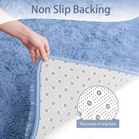 Tapis à poils longs en peluche pour salon, tapis shaggy moelleux pour chambre d'enfant