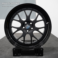 Jantes à rayons profonds multi-pièces noires Mforged, ajustement personnalisé, programme OEM ODM en gros pour les marques de rechange et de tuning