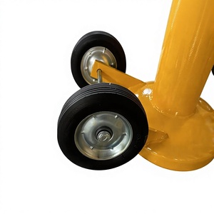 移動式安全ボラード（車輪付き）、セキュリティ警告用鋼管ボラード、可動式駐車場ガードポスト、道路移動式交通障害物 - Product Image 3