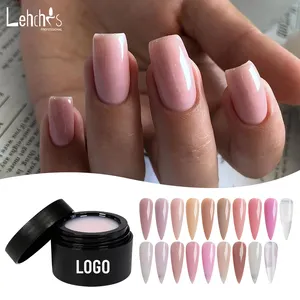 Lehchis Geen Warmte 19 Kleuren Nude Shimmer Non-Stick Handverlenggel 3 In 1 Builder Nagelgel Vormgeven Harde Gel Builder Voor Nagels