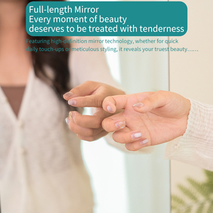 Tùy chỉnh hiện đại áo gỗ Rack với tủ quần áo gương và bánh xe - Product Image 2