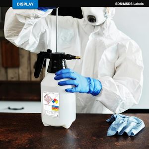 Nhỏ Ghi trên Combo nhãn nguy hiểm biểu tượng, hình chữ nhật, tổng số nhãn mỗi cuộn - Product Image 5