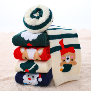 Christmas Festival <strong>Socks</strong> for Boys Girls Winter Red New Year <strong>Warm</strong> Towel Thickened Terry Xmas <strong>Socks</strong> for Children - Product Image 1