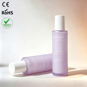 Bouteilles en verre vides pour cosmétiques de soin du visage, crème hydratante, crème nourrissante, logo de marque personnalisé, violet, 60 ml, 80 ml, 100 ml - Product Image 1