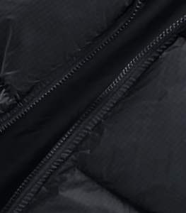 Blouson matelassé pour homme, noir, à capuche, teint en pièce, coupe-vent, écologique, chauffant, pour l'hiver, décontracté, streetwear - Product Image 3