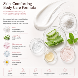 Crème dépilatoire douce, rapide, indolore, longue durée, à base de plantes, pour la zone du bikini, le corps et le visage, pour peaux sensibles - Product Image 3
