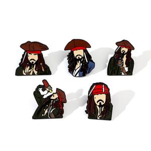 Broche souvenir de <span class=keywords><strong>film</strong></span> de dessin animé en gros Épinglette en émail de pirate - Product Image 1