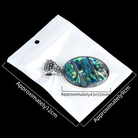 Nouveau produit transfrontalier : Collier en coquille d'ormeau irrégulière plaquée, avec pendentif ovale en coquille d'ormeau assemblée