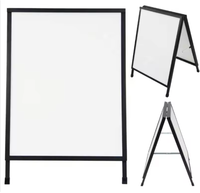 Support d'affichage de poster double face autoportant en fer imperméable, cadre en A, 25 mm, pour exposition, formes personnalisées